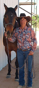 Woman and horse before photo