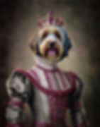 Thumbnail: King and Queen Pet Period Style Custom Painting