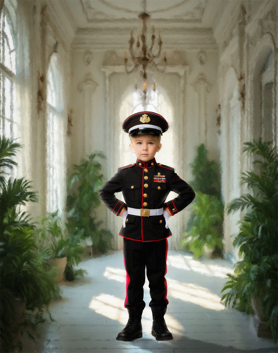 Thumbnail: Marine Military Child Fantasy Customized Photo Paintings