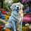 Thumbnail: White Mixed Breed Dogs Portrait Painting