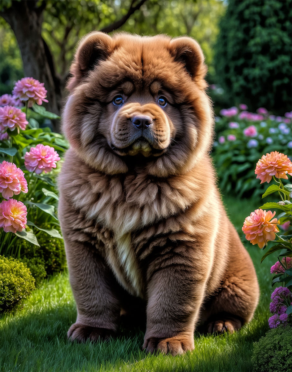 Thumbnail: Chow Chow Puppy Portrait Paintings