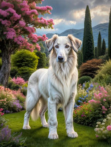 Borzoi Puppy Portrait Paintings