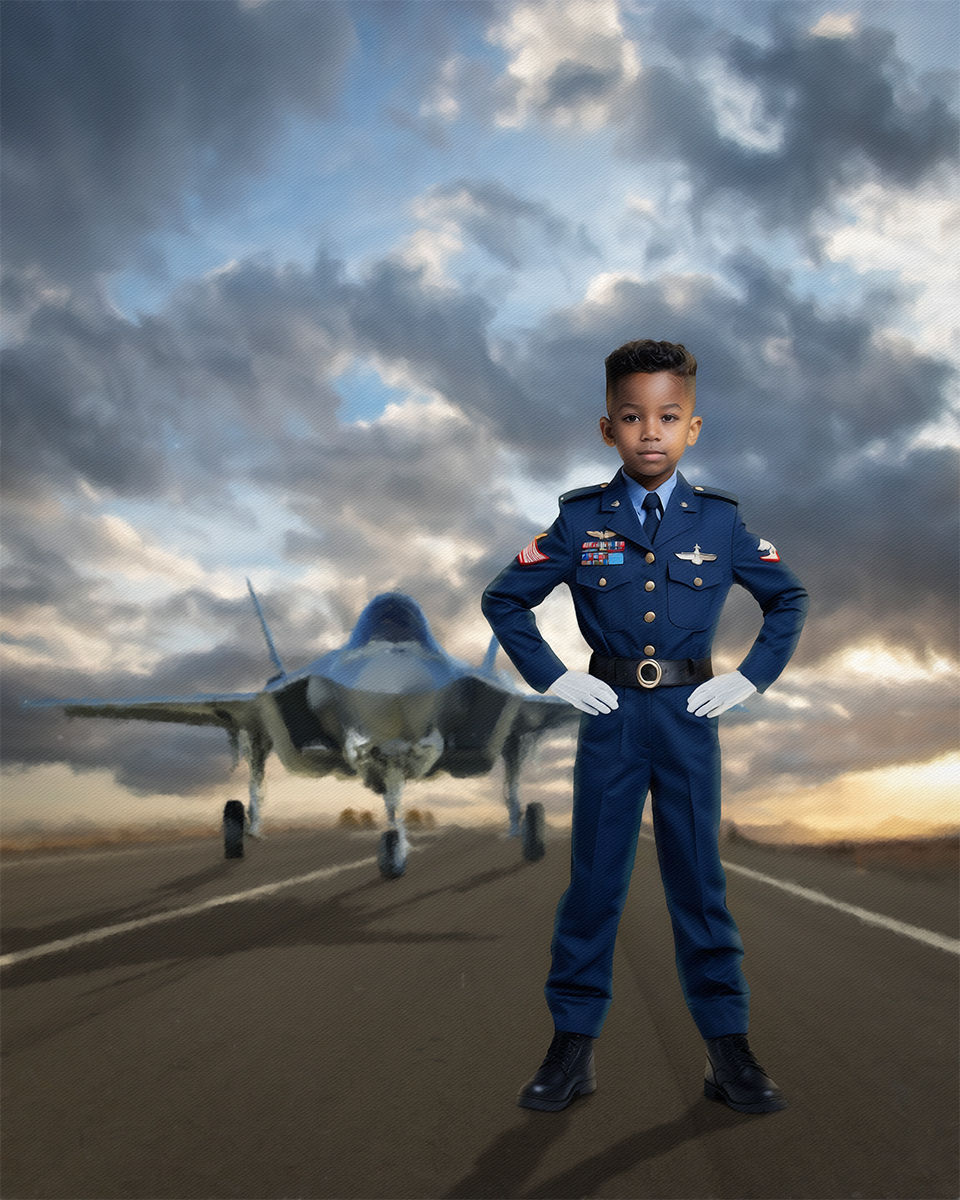 Thumbnail: Air Force Military Child Fantasy Customized Photo Paintings
