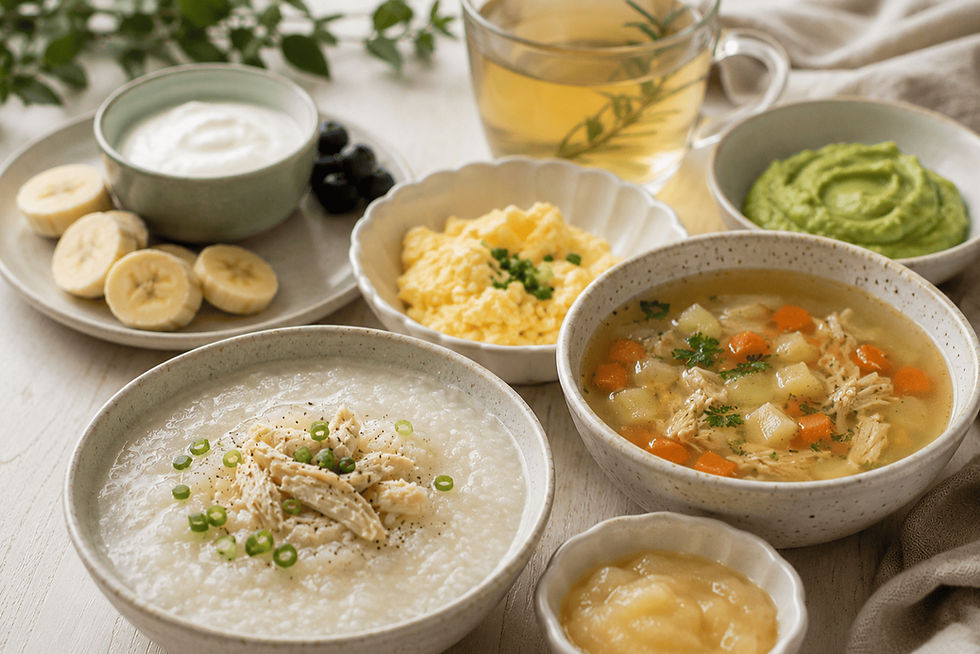 Gentle nourishing foods supporting eating for your body when appetite is low