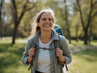 Woman enjoying outdoor activities and confident dating after divorce