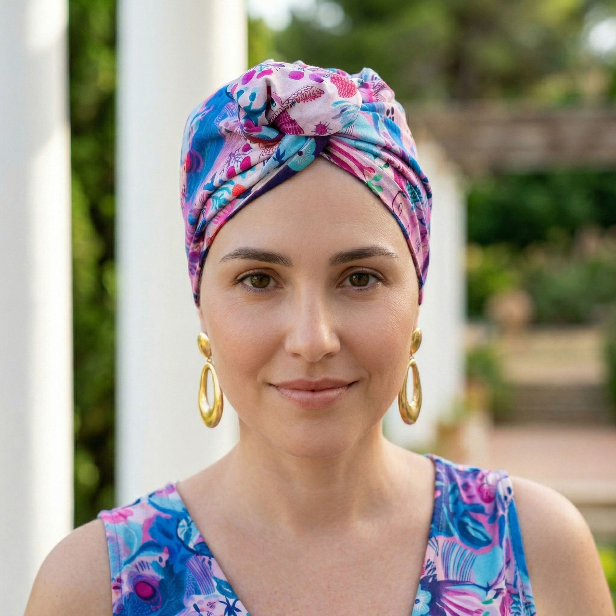 Turbante Alopecia Wrap me Indigo Whisper
