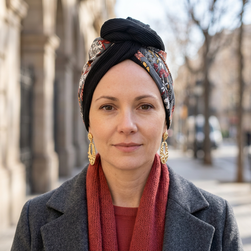 Turbante Alopecia Wrap me Cotelé Xian