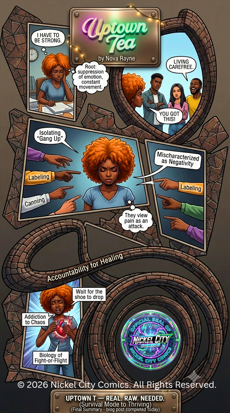 Survivor Mode to Thriving Comic short by Nova Rayne for Uptown Tea