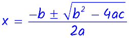 Quadratic Formula