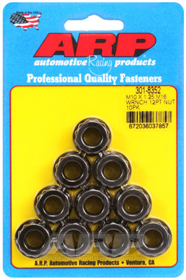 ARP 301-8352 M10 X 1.25 M16 socket 12pt nut kit