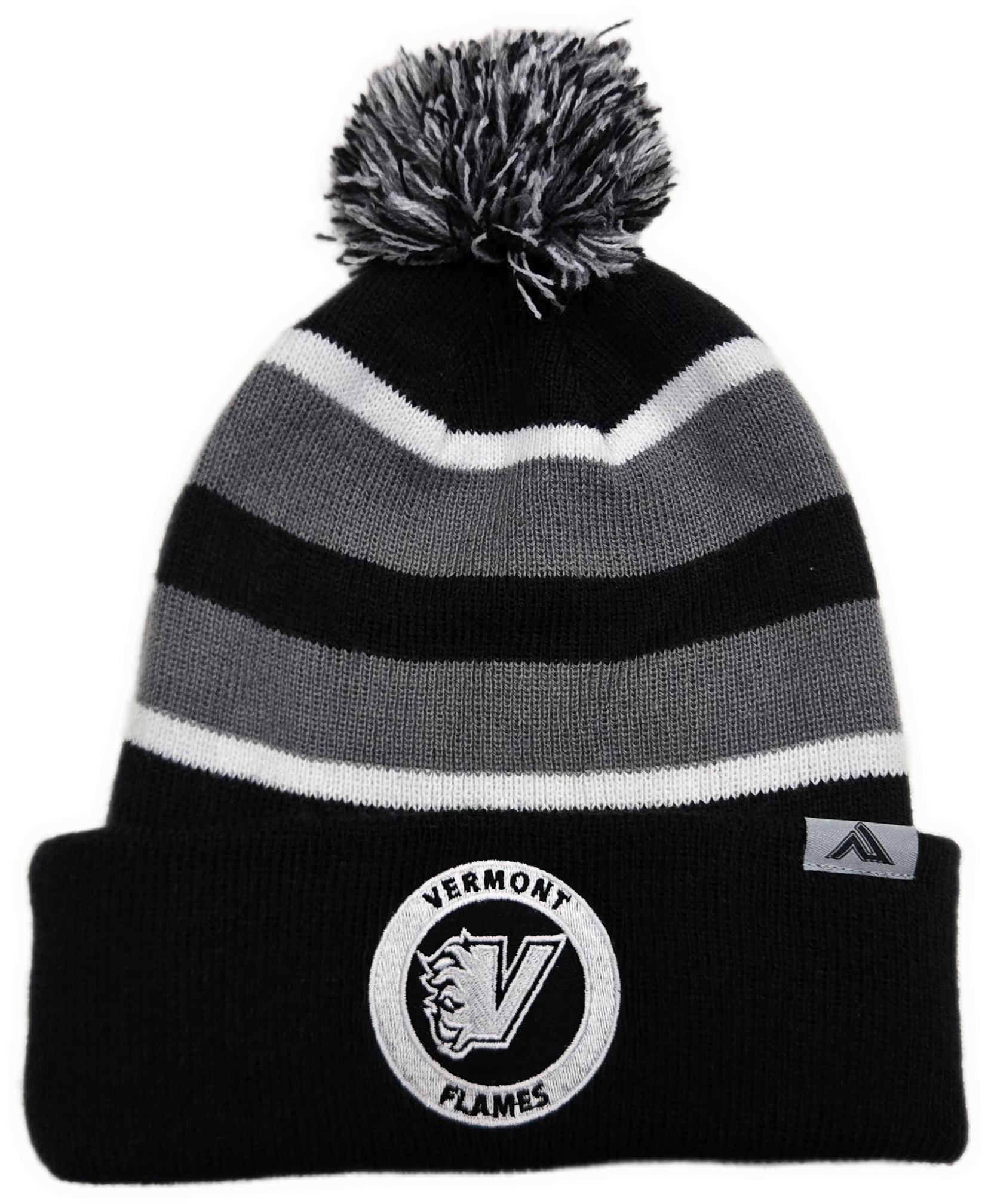 Vermont Flames Winter Beanie 641K Black / Gray / White
