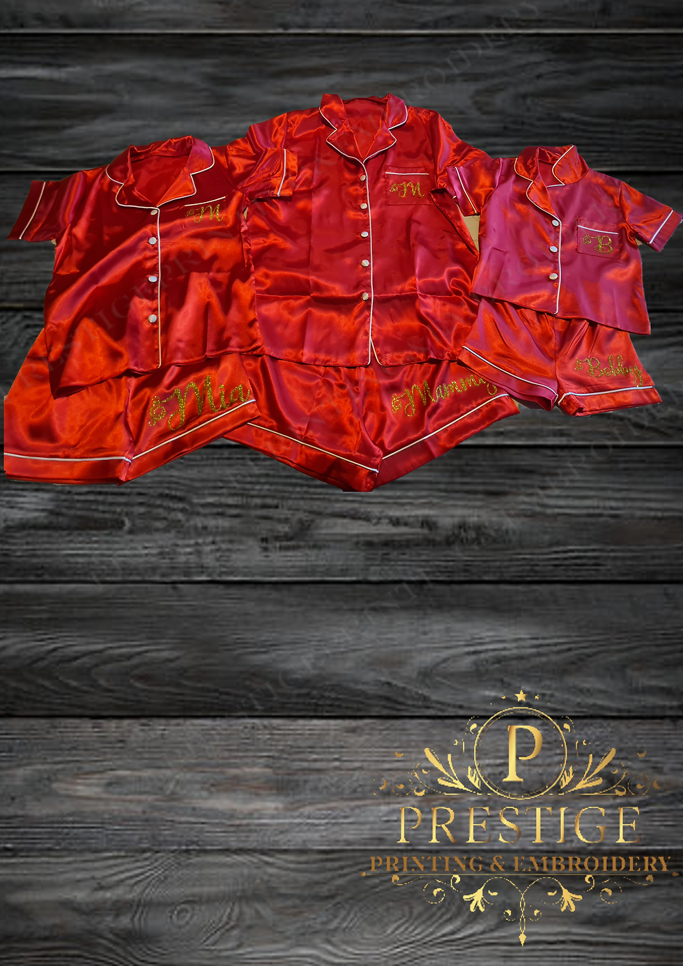 Thumbnail: Red Satin Xmas PJ's