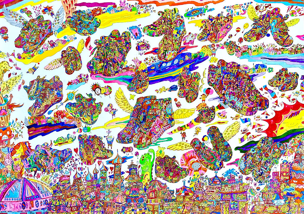 9.Flying Sneakers towards the Dreams