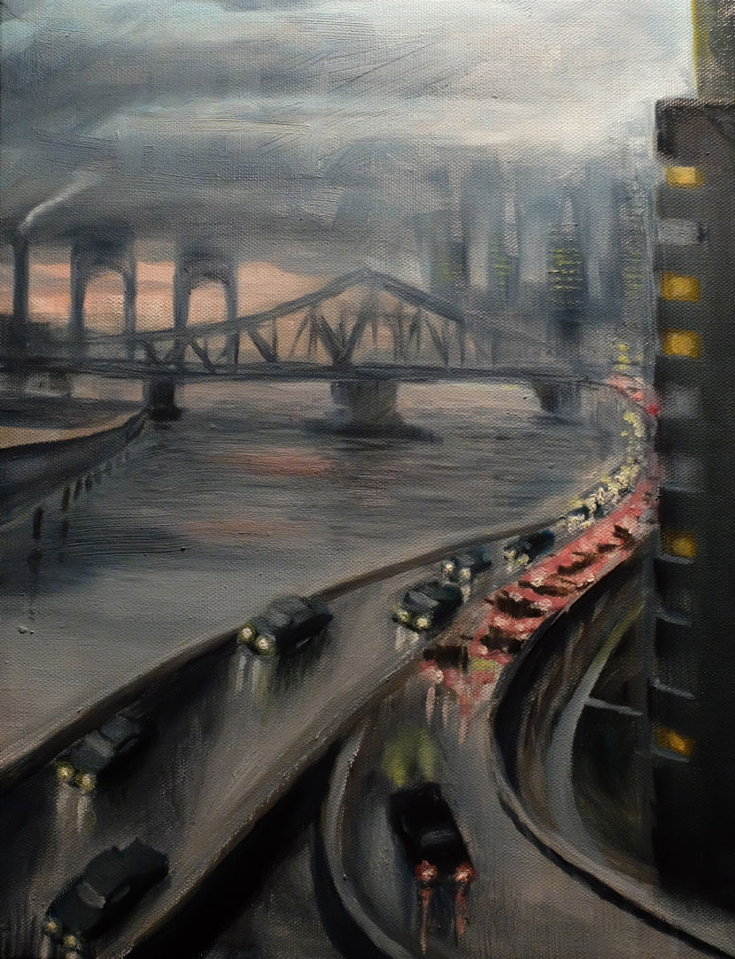 Morning Shower on the FDR Drive