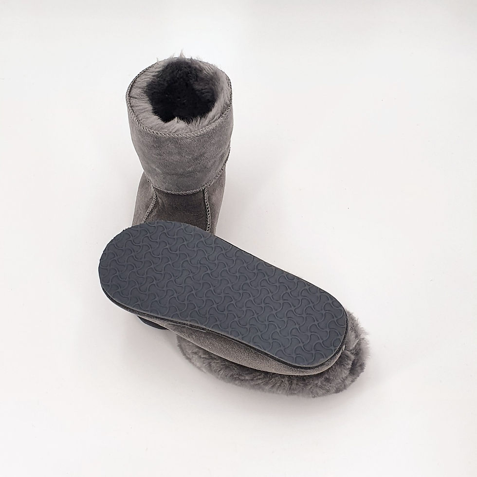 Miniaturbild: ECHTLEDER SCHAFFELL HAUSSCHUHE für Damen und Herren -grau-grau-