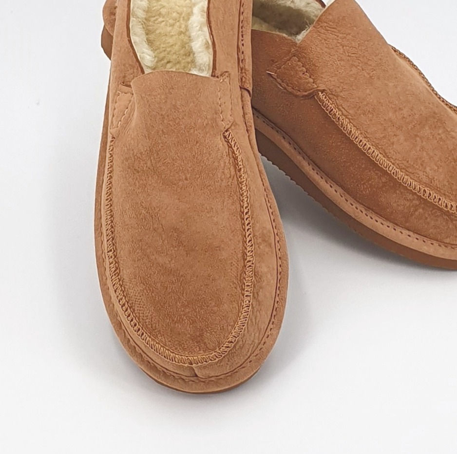 Miniaturbild: heywolke ECHTLEDER SCHAFFELL SLIPPER MOKASSINS für Damen und Herren -beige-natur-