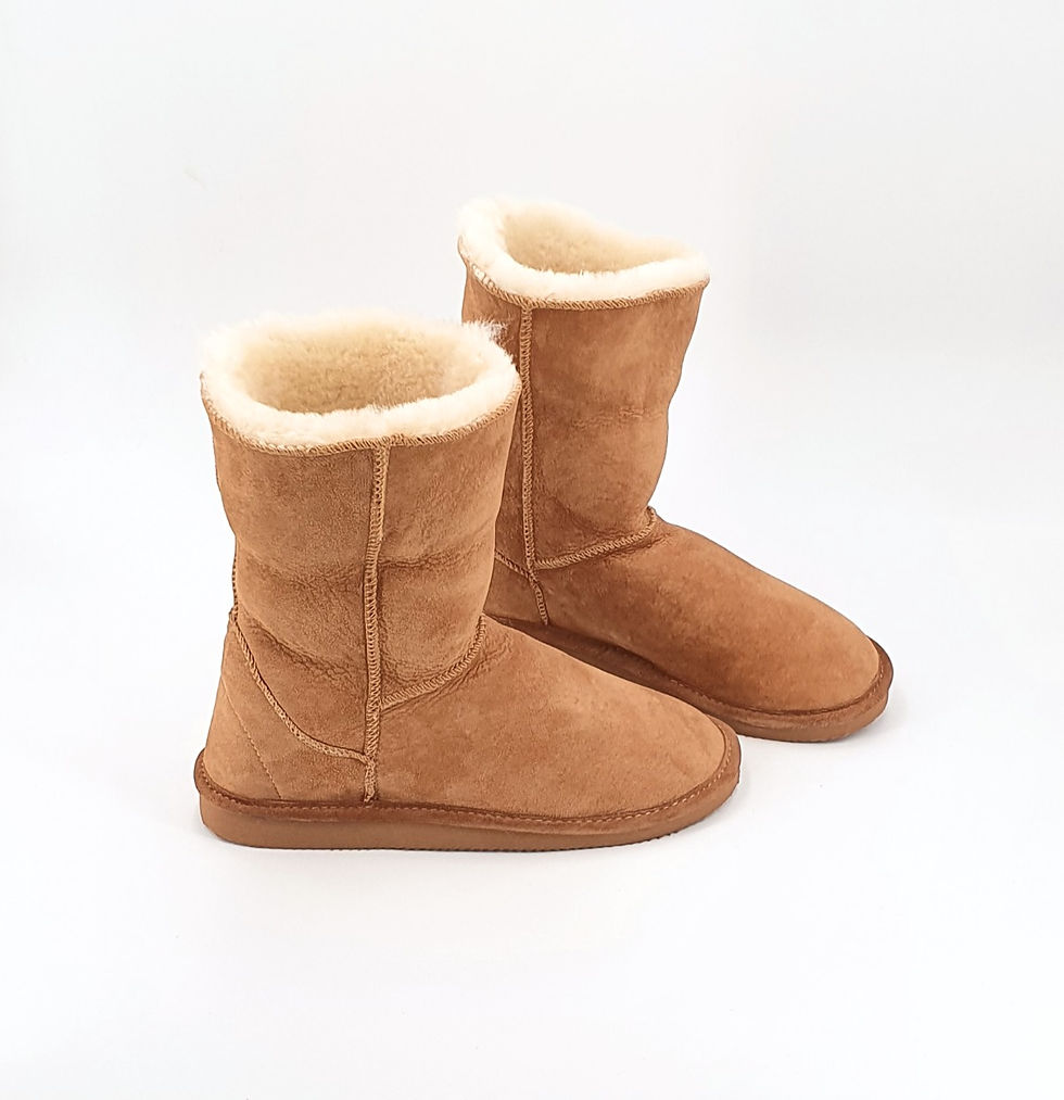 Miniaturbild: heywolke DAMEN ECHTLEDER SCHAFFELL WINTERSCHUHE WINTERSTIEFEL beige natur