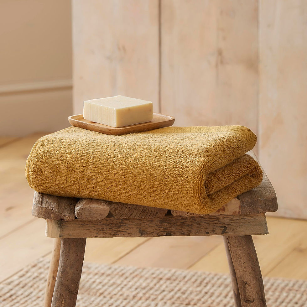 Drift - Abode Eco - Bath Sheets - Ochre - 90x150 cm
