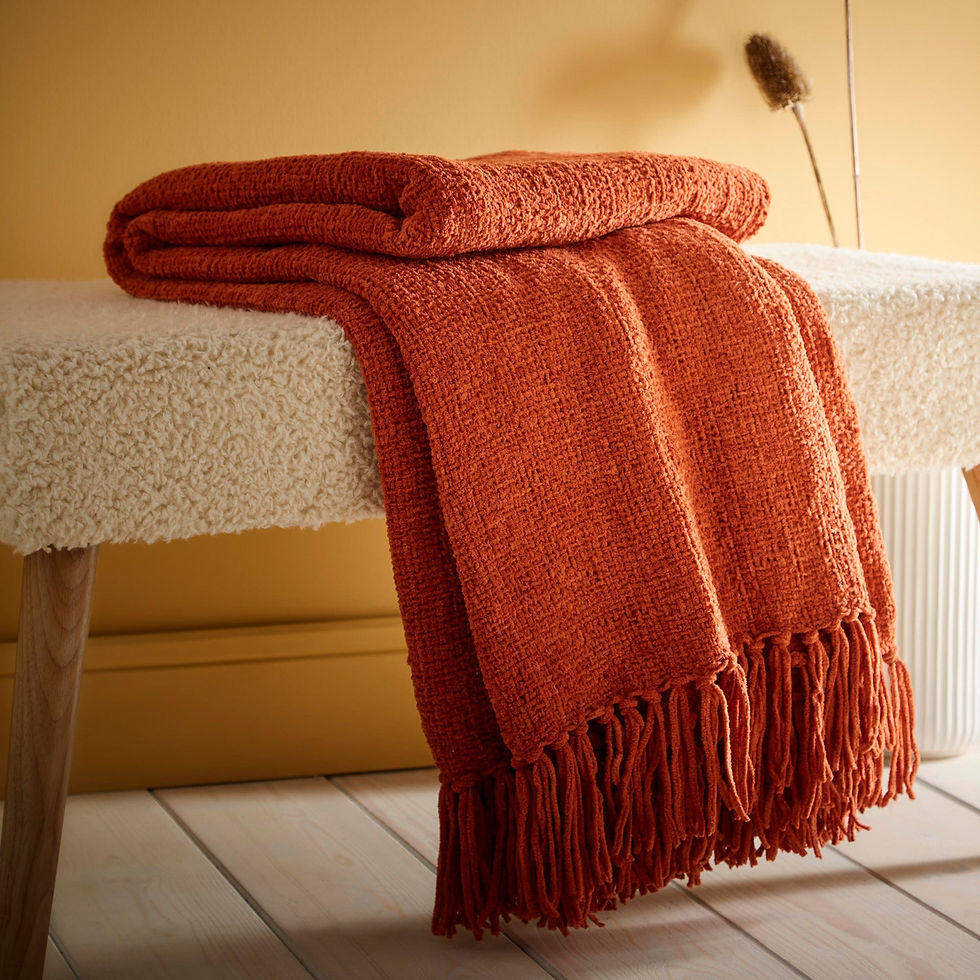 Appletree - Chenille Throw - Throw - Terracotta - 130 x 180cm
