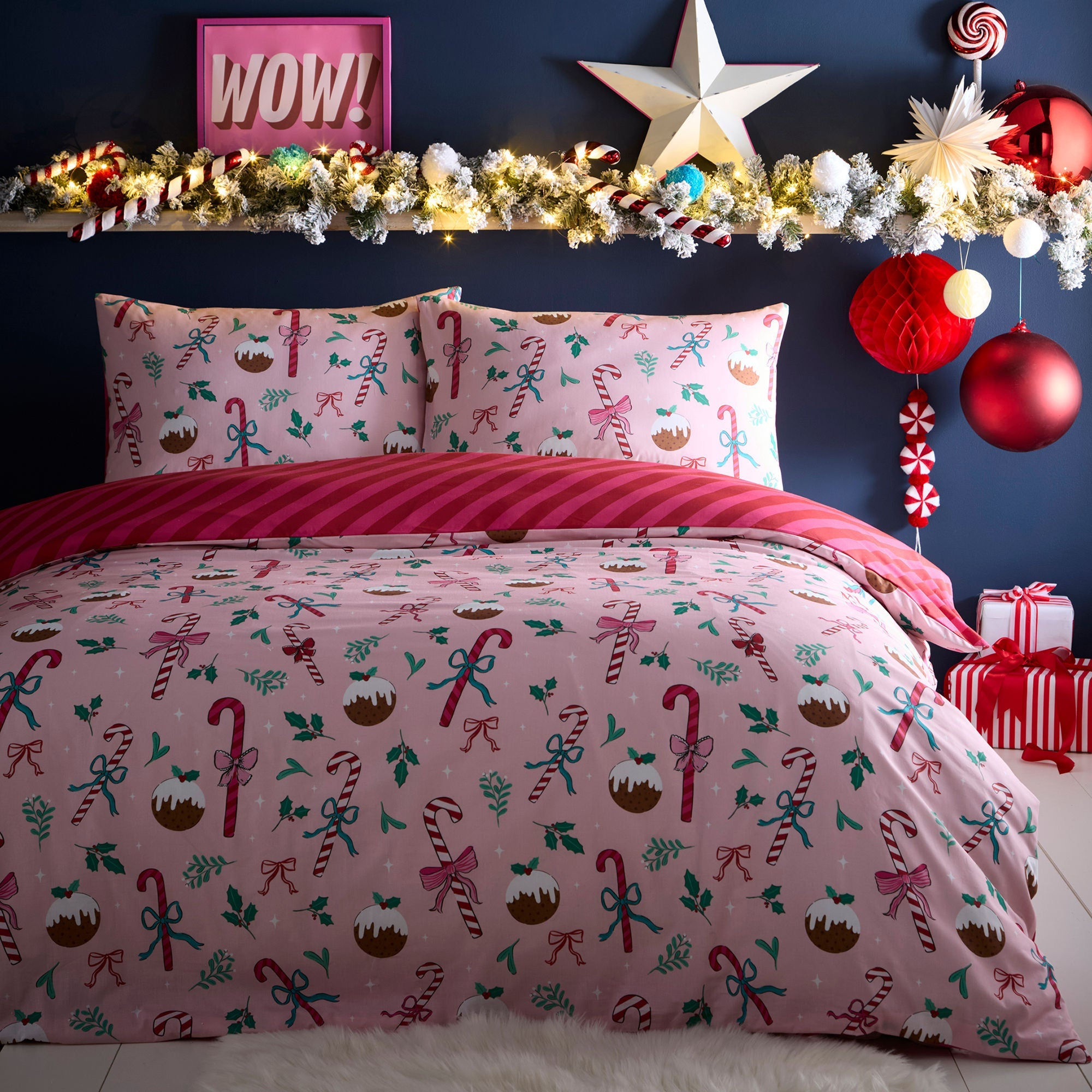 Fusion - Festive Fancy - Duvet Cover Set - Pink - King