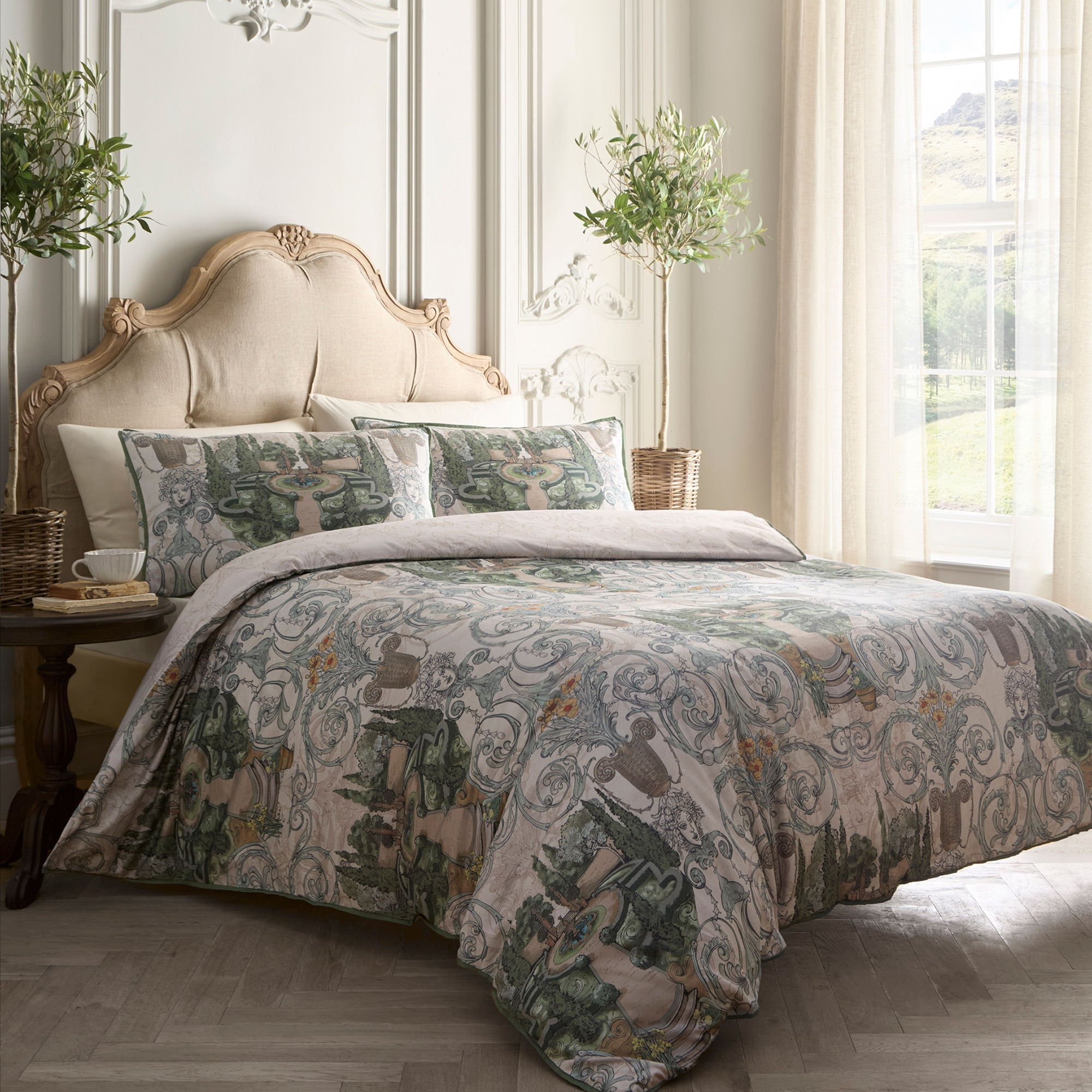 Laurence Llewelyn-Bowen - Tuscan Garden - Duvet Cover Set - Green - Double