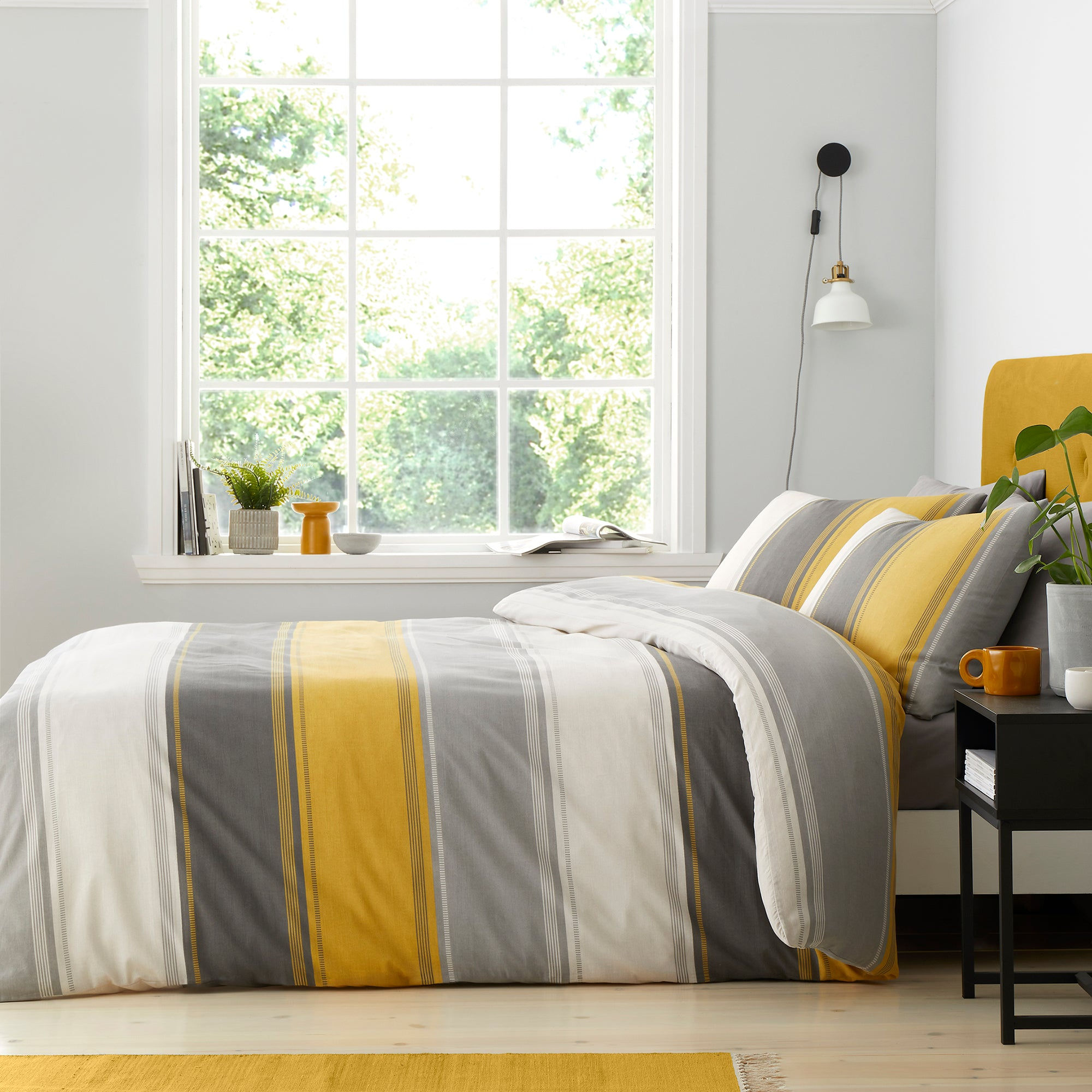 Fusion - Betley - Duvet Cover Set - Ochre - Double