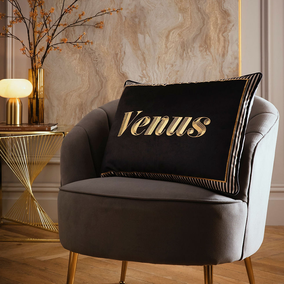 Laurence Llewelyn-Bowen - Venus Signature - Filled Cushion LR - Black - 40x60cm