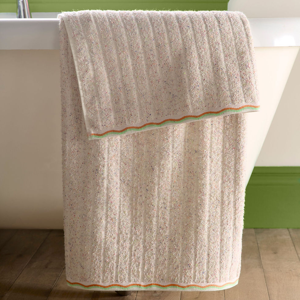 Fusion - Speckle Rib - Bath Sheets - Natural - 90x150 cm