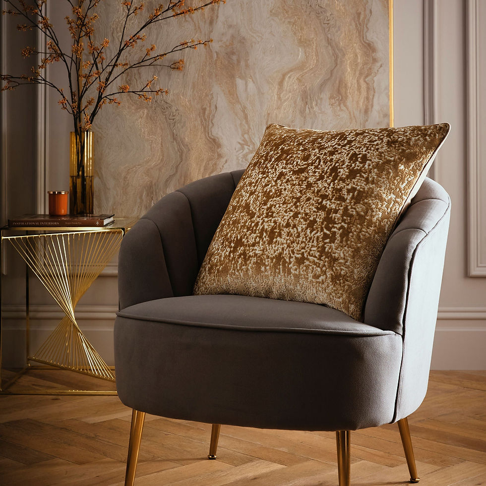 Laurence Llewelyn-Bowen - Atlas - Filled Cushion LS - Gold - 55x55cm