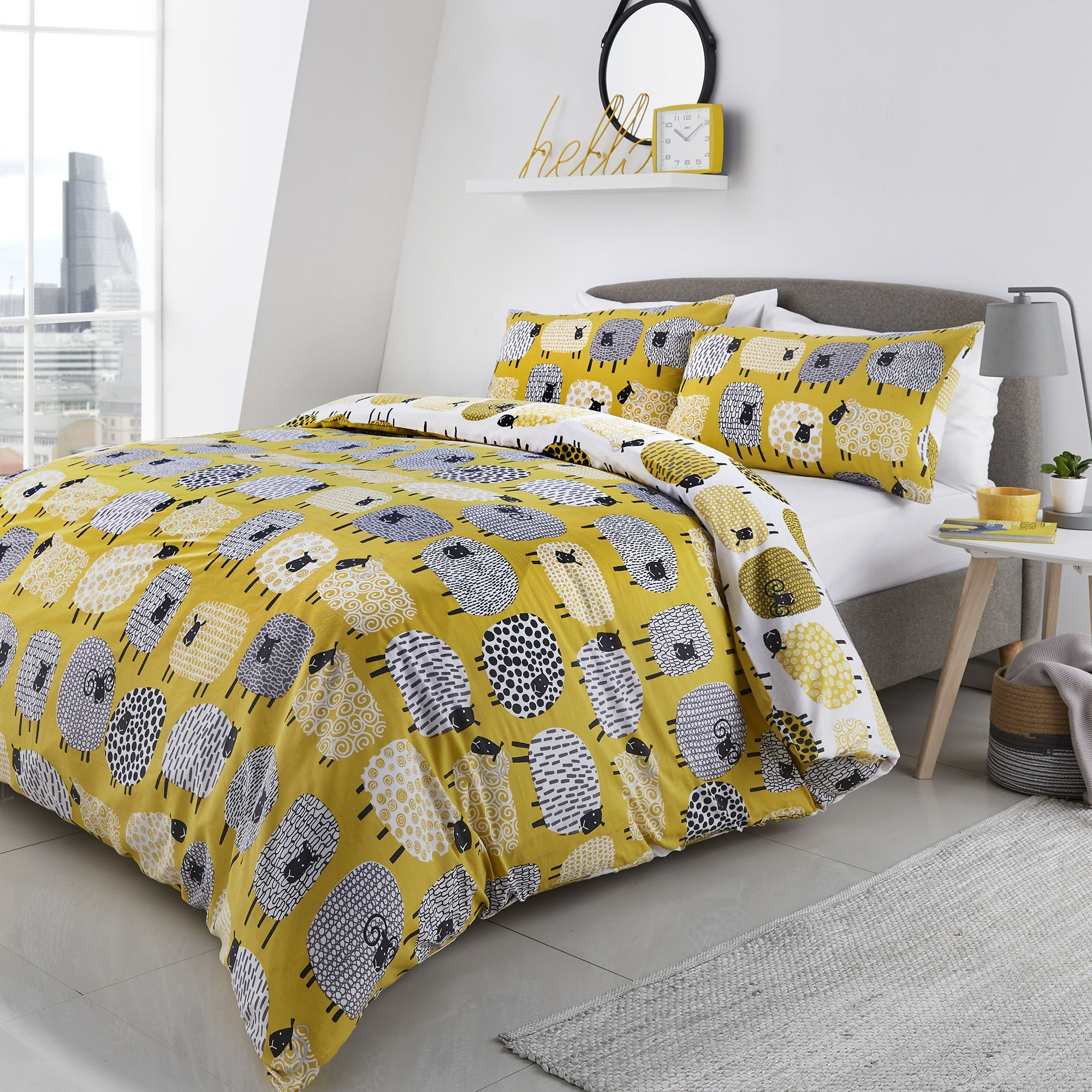Fusion - Dotty Sheep - Duvet Cover Set - Ochre