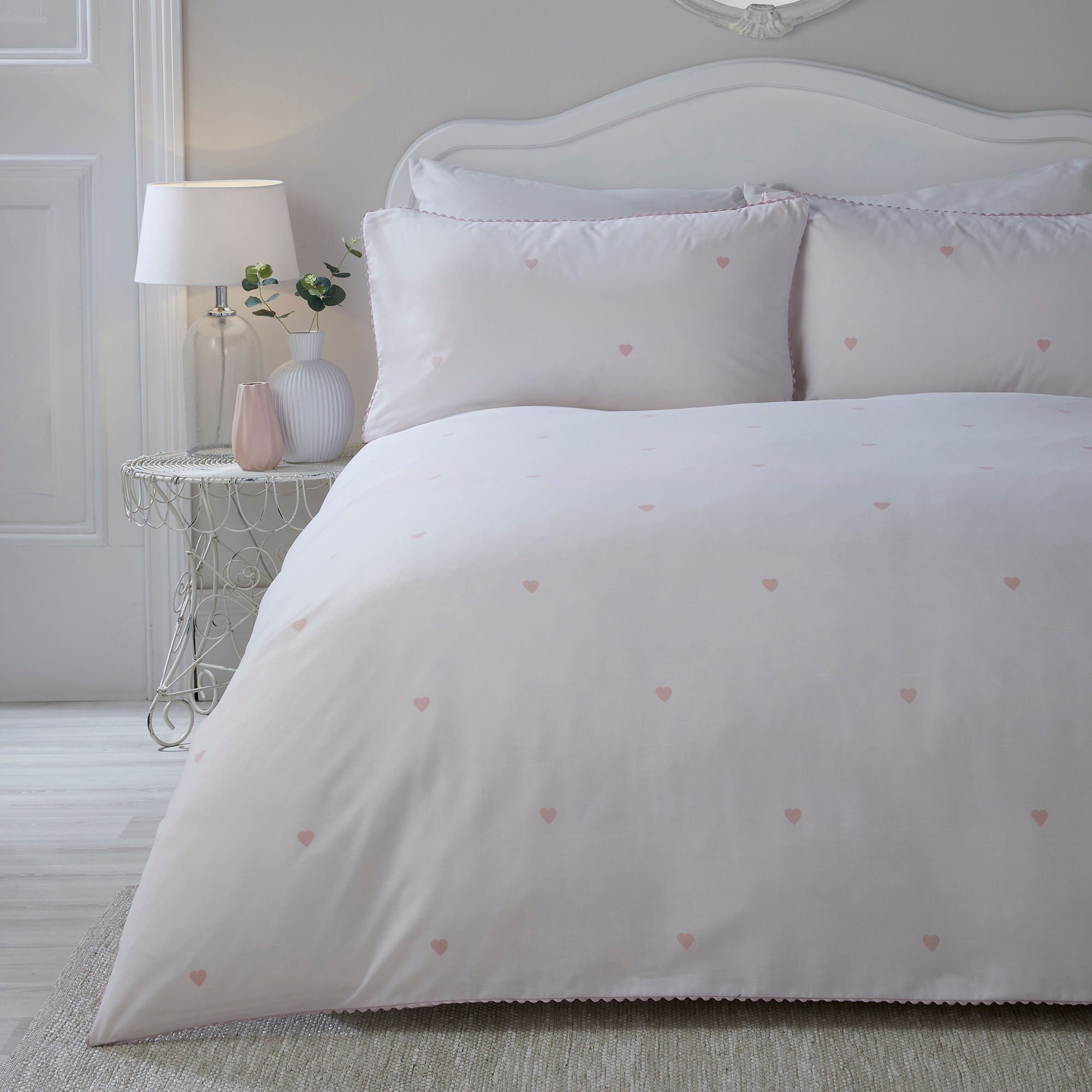 Serene - Decorative Heart - Duvet Cover Set - Blush - Double