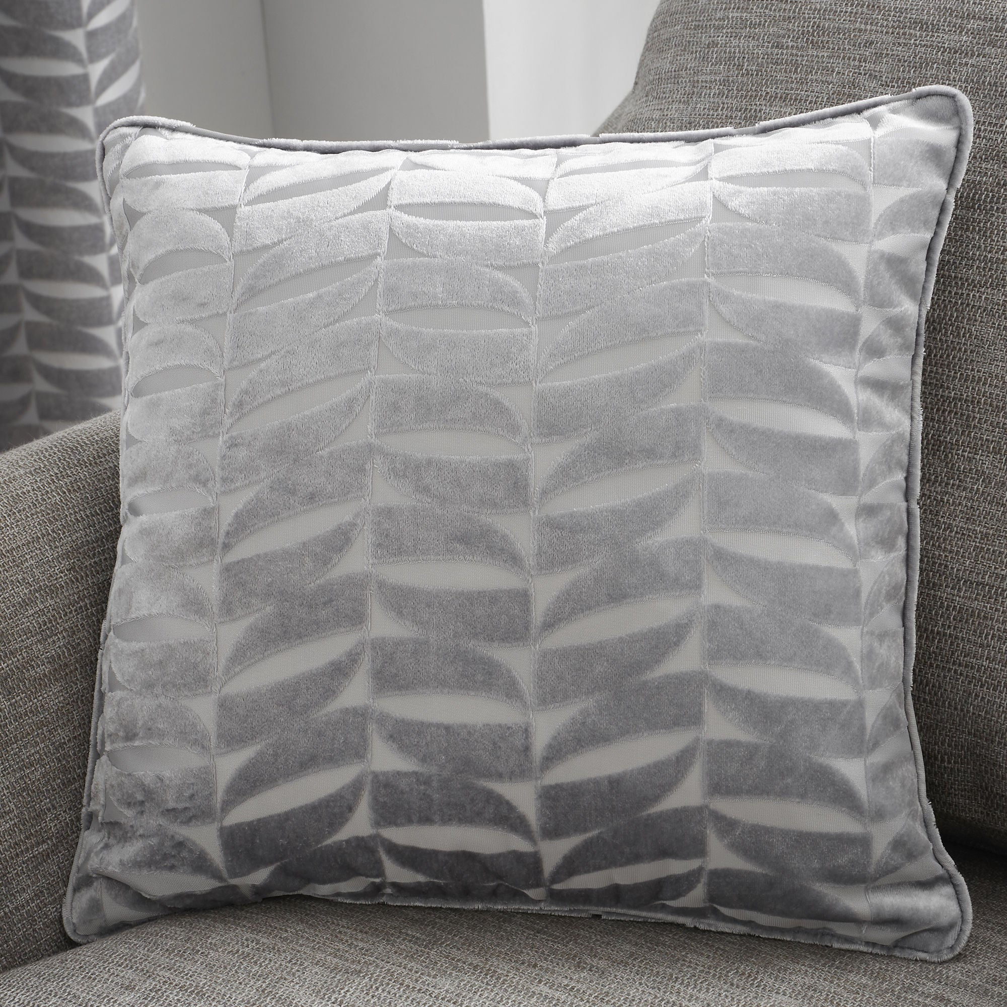 Curtina - Kendal - Filled Cushion - Silver - 43x43cm