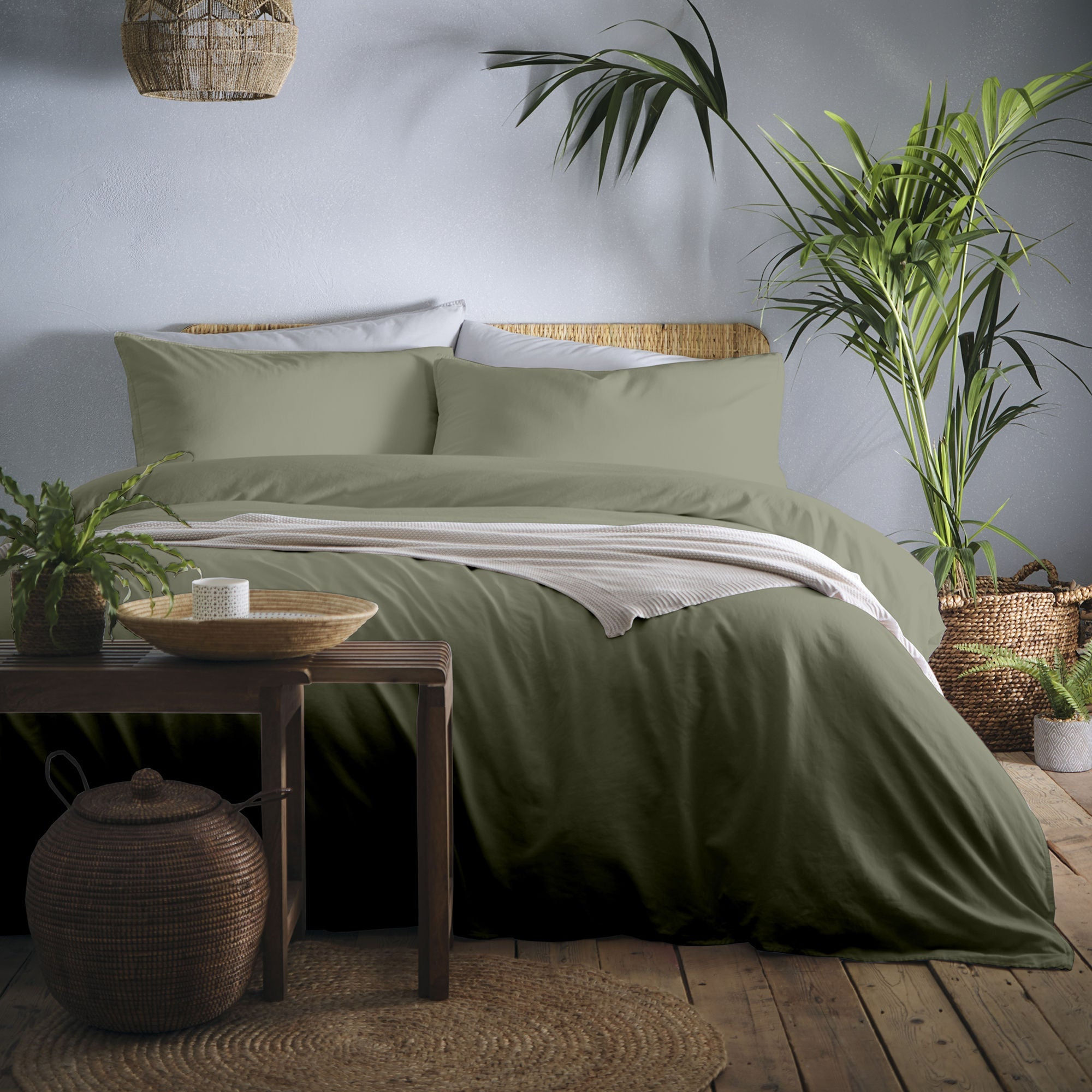 Appletree - Cassia - Duvet Cover Set - Khaki - Super-King