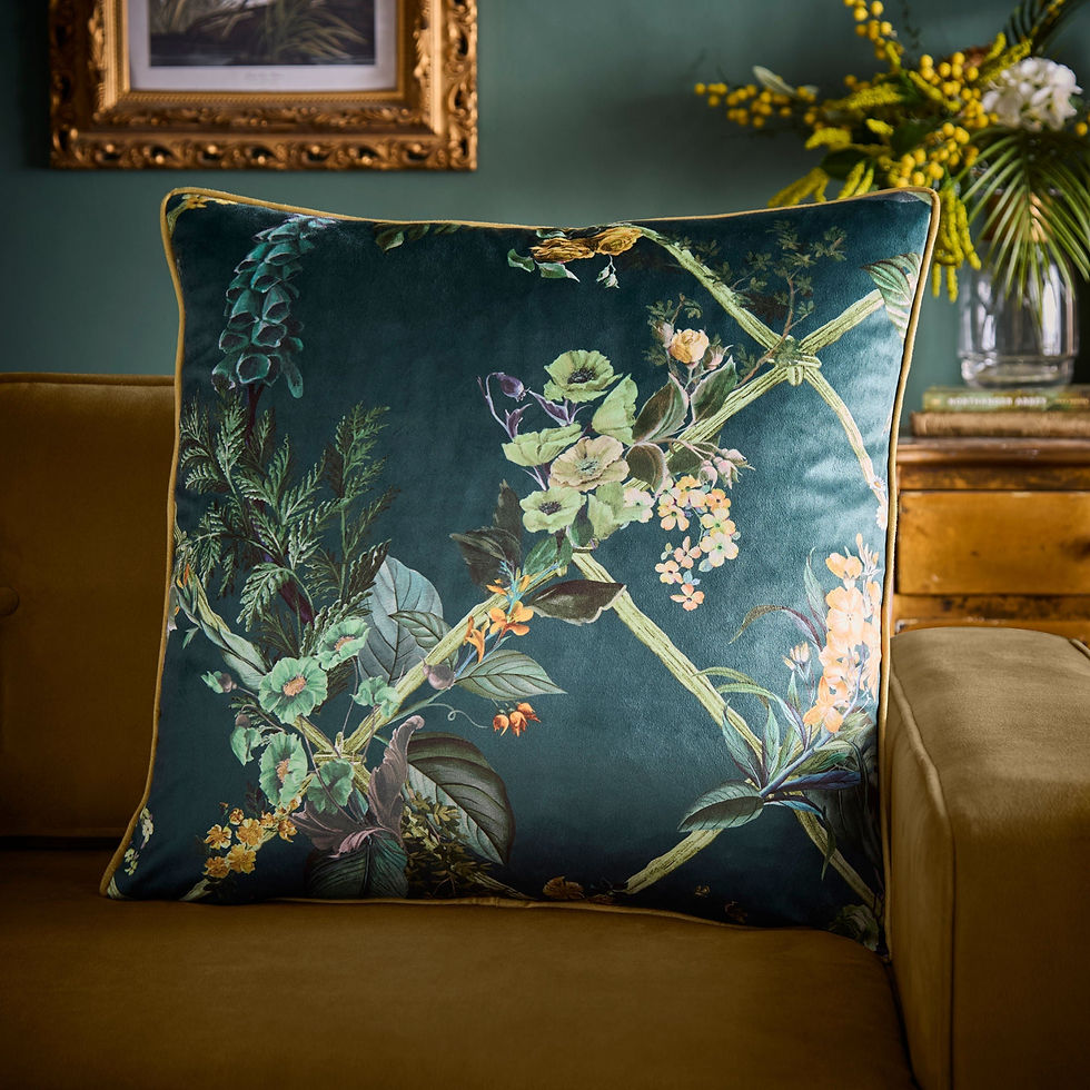 Laurence Llewelyn-Bowen - Cotswold Fantasia Dawn - Filled Cushion - Green - 55x5