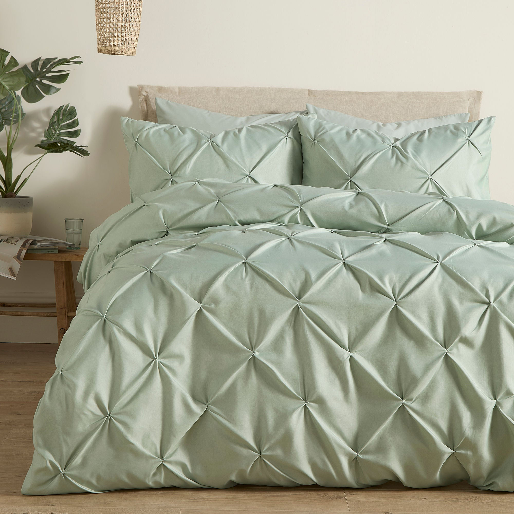 Serene - Lara - Duvet Cover Set - Steel/Sage - Double