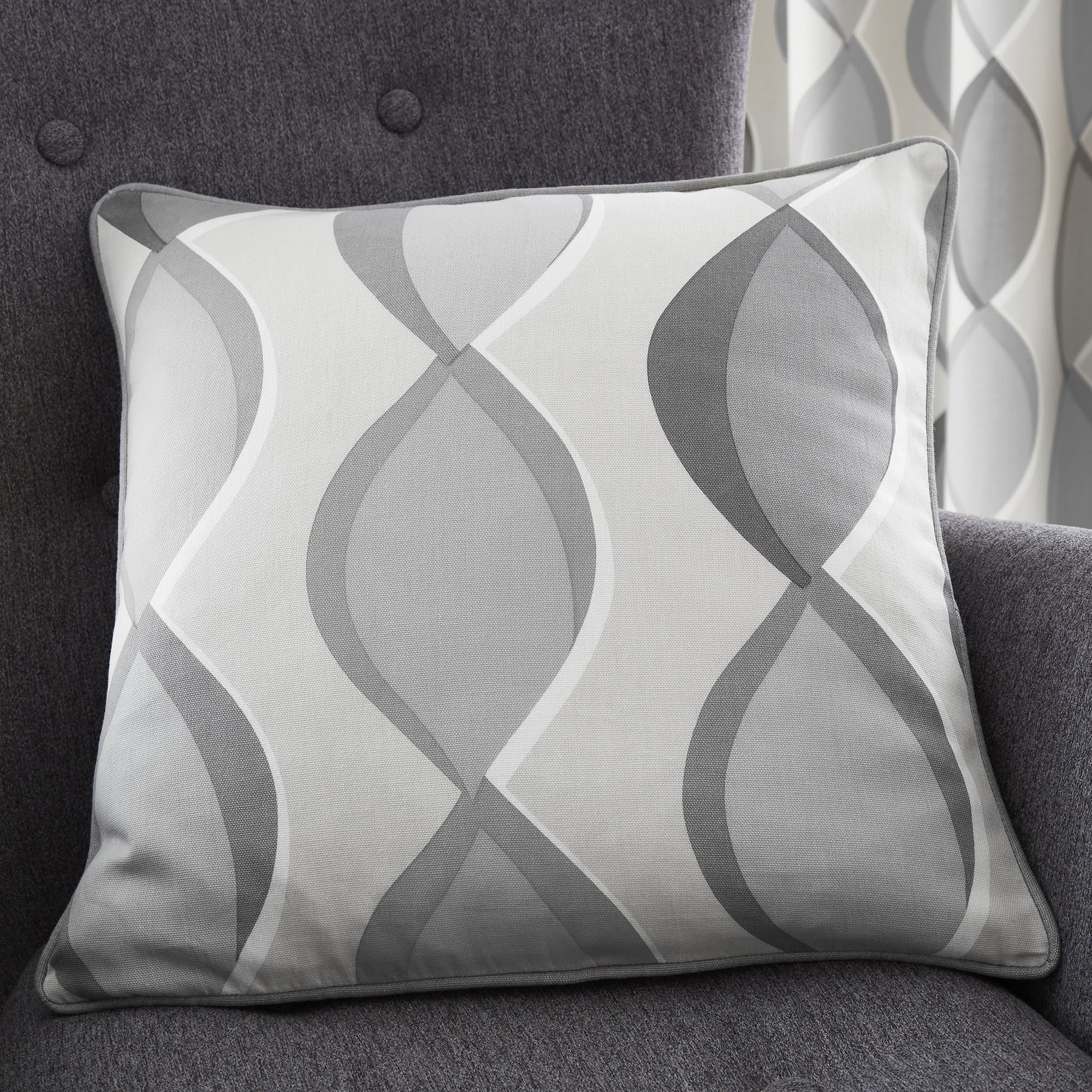 Fusion - Lennox - Filled Cushion - Grey - 43x43cm