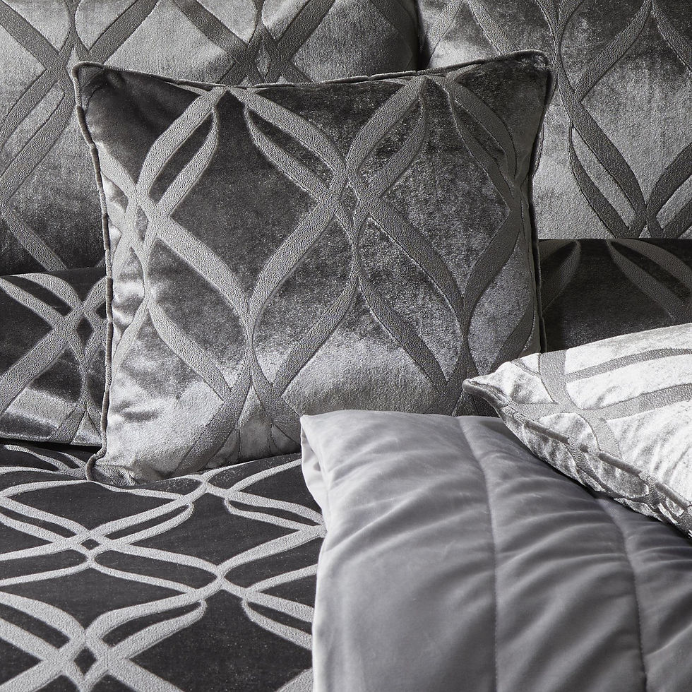 Soiree - Belfort - Cushion Cover - Slate - 43x43cm