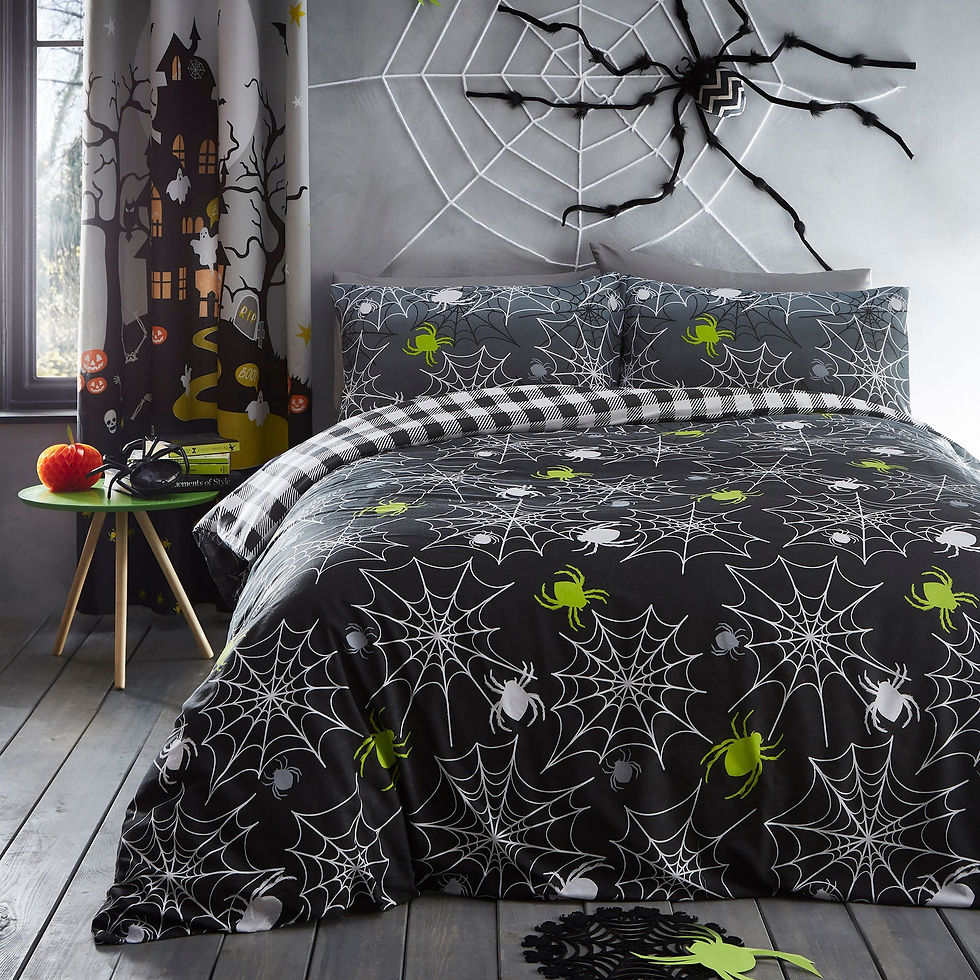 Bedlam - Spiders - Duvet Cover Set - Grey - Single