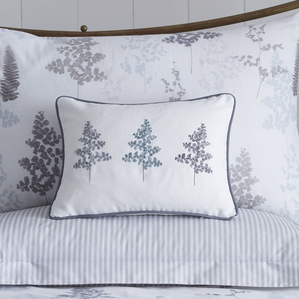 Dreams & Drapes - Linden Fern - Cushion Cover LR - Grey - 28x38cm