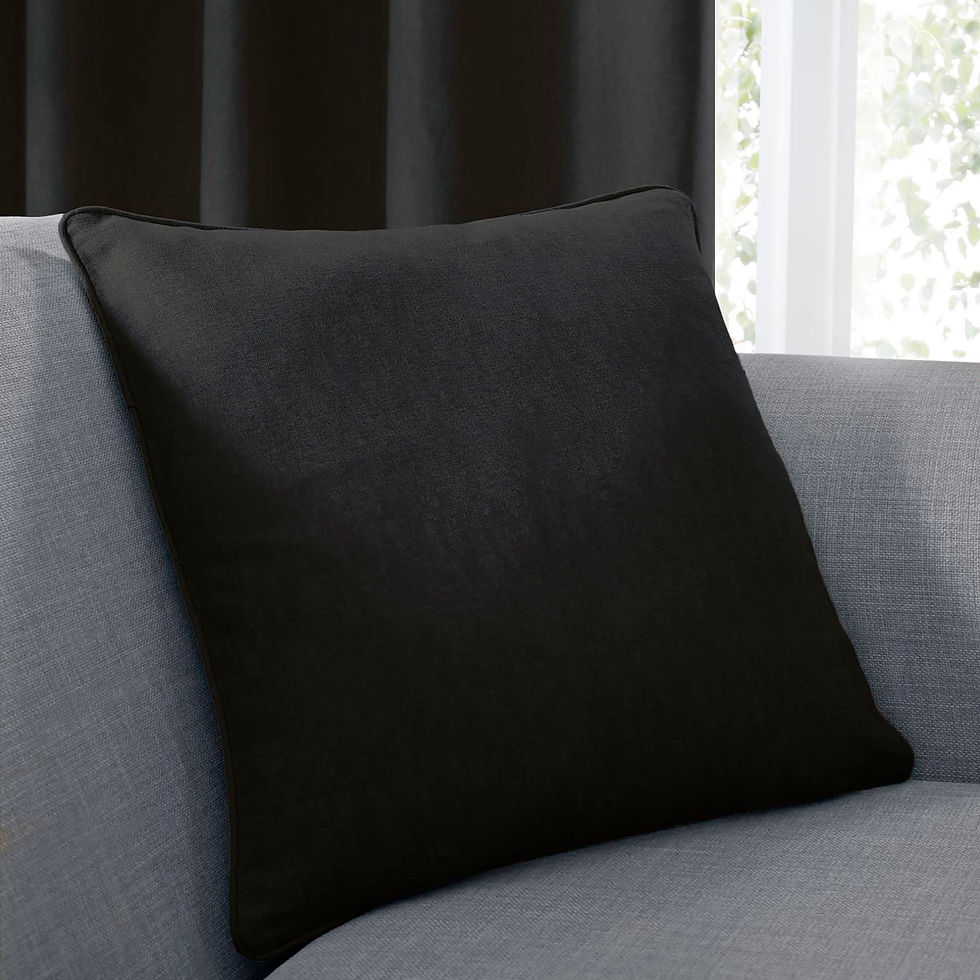 Fusion - Sorbonne - Filled Cushion - Black - 43x43cm