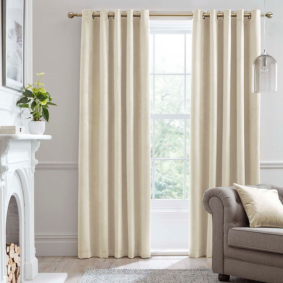 LLB - Montrose - Eyelet Curtains - Ivory - 46 x 54in