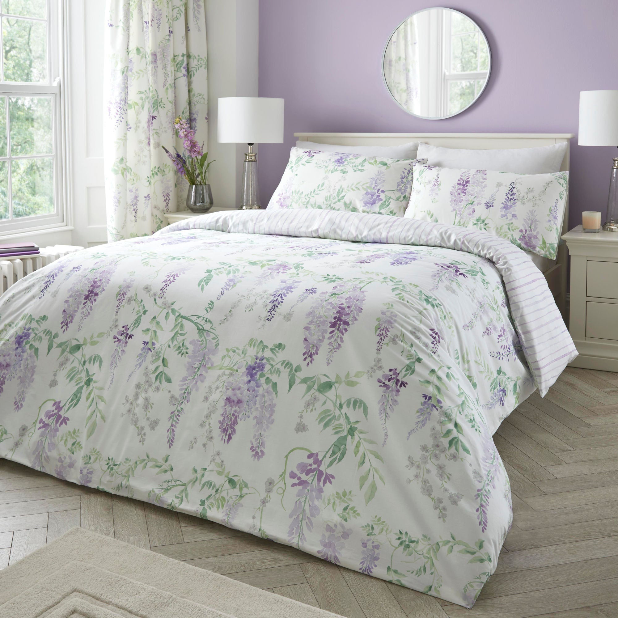Dreams & Drapes - Wisteria - Duvet Cover Set - Lilac - Single