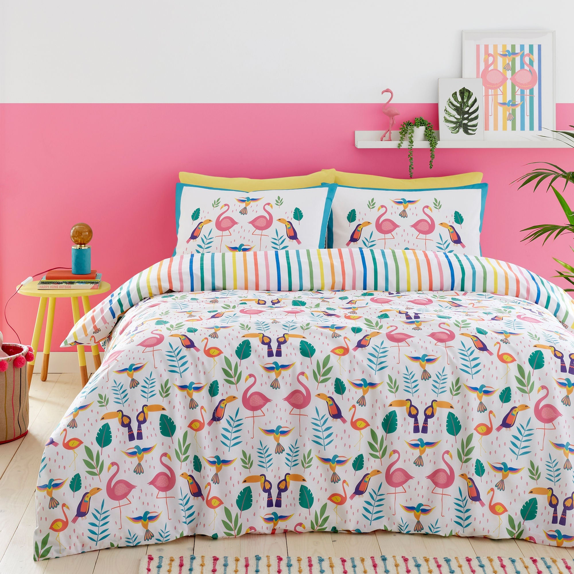 Fusion - Tropical Flamingo - Duvet Cover Set - Pink