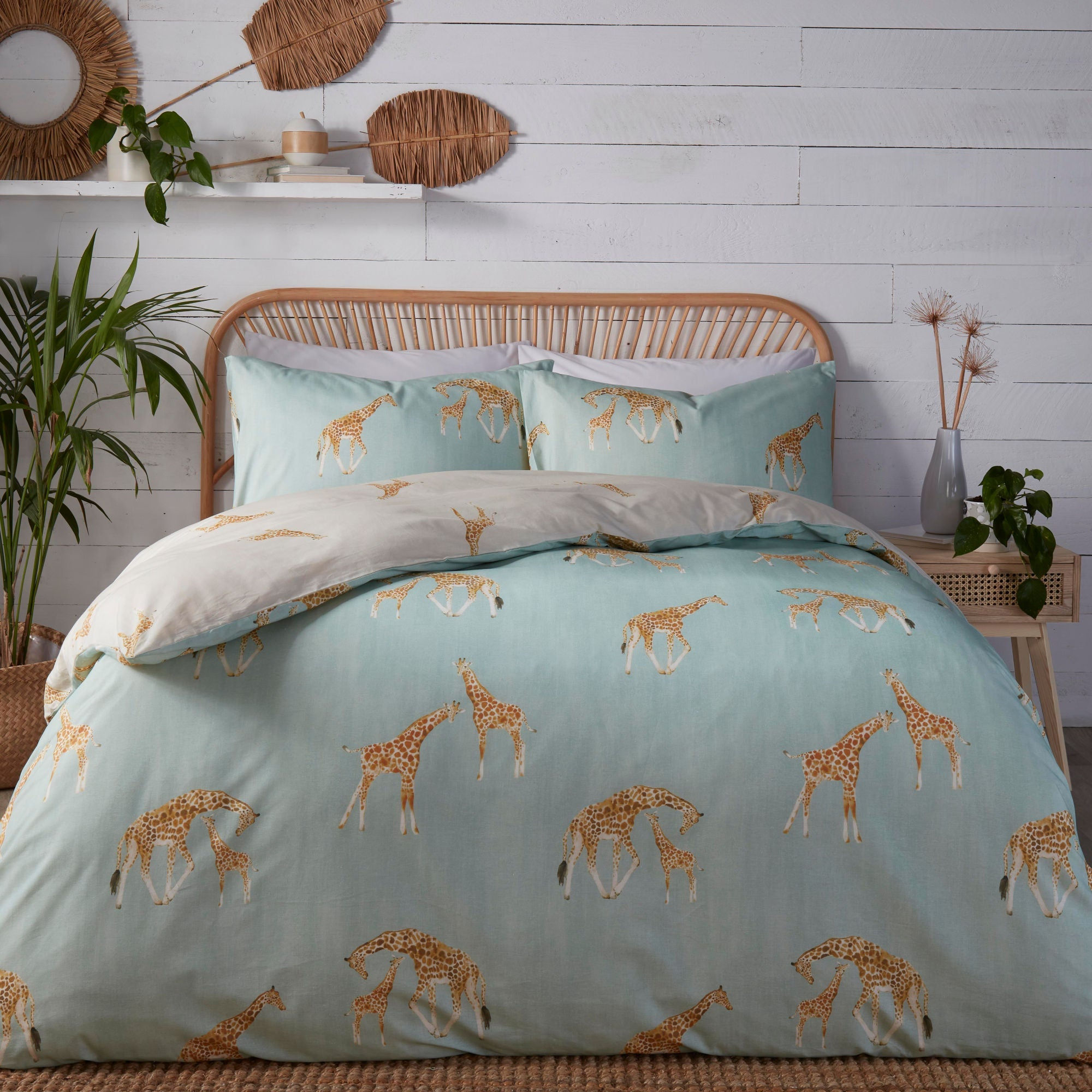 Fusion - Milo Giraffe - Duvet Cover Set - Duck Egg