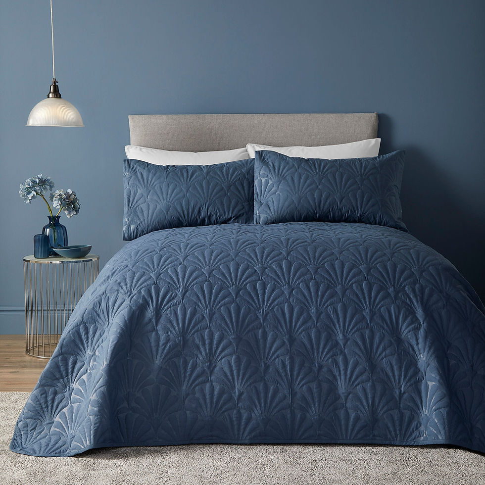 Serene - Cavali - Bedspread - Dark Blue - 200 x 230cm
