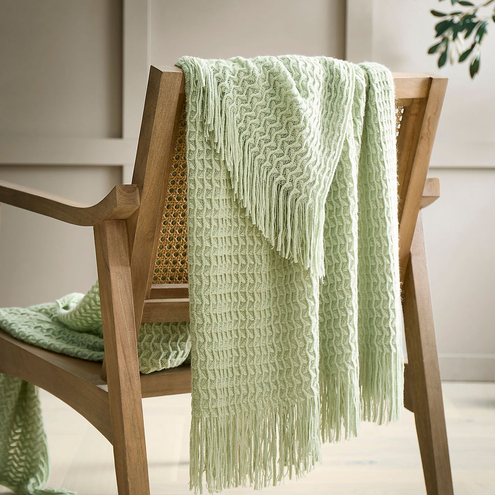 Appletree - Textured Knit - Throw - Green - 130 x 180cm