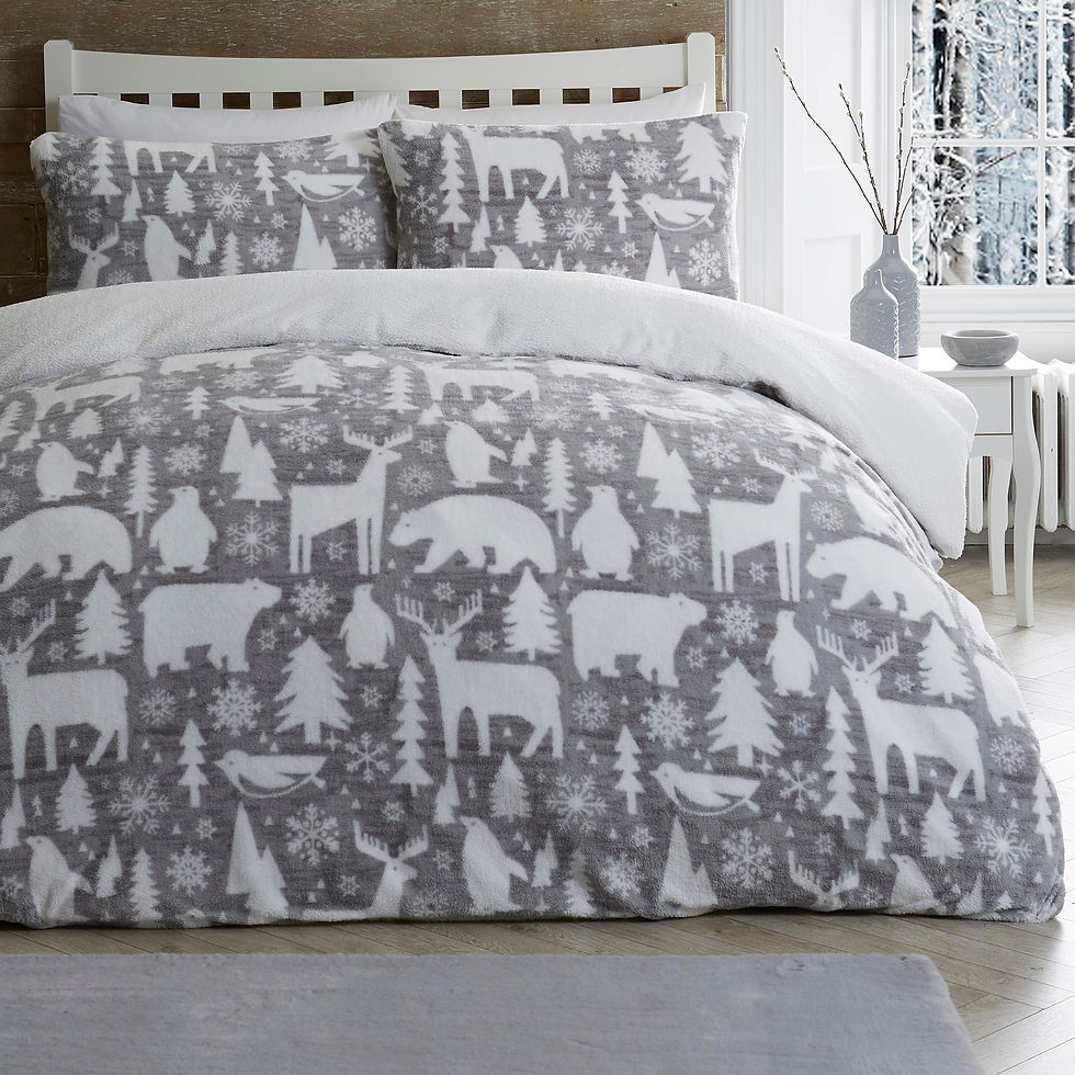 Fusion - Arctic Animals - Duvet Cover Set - Grey