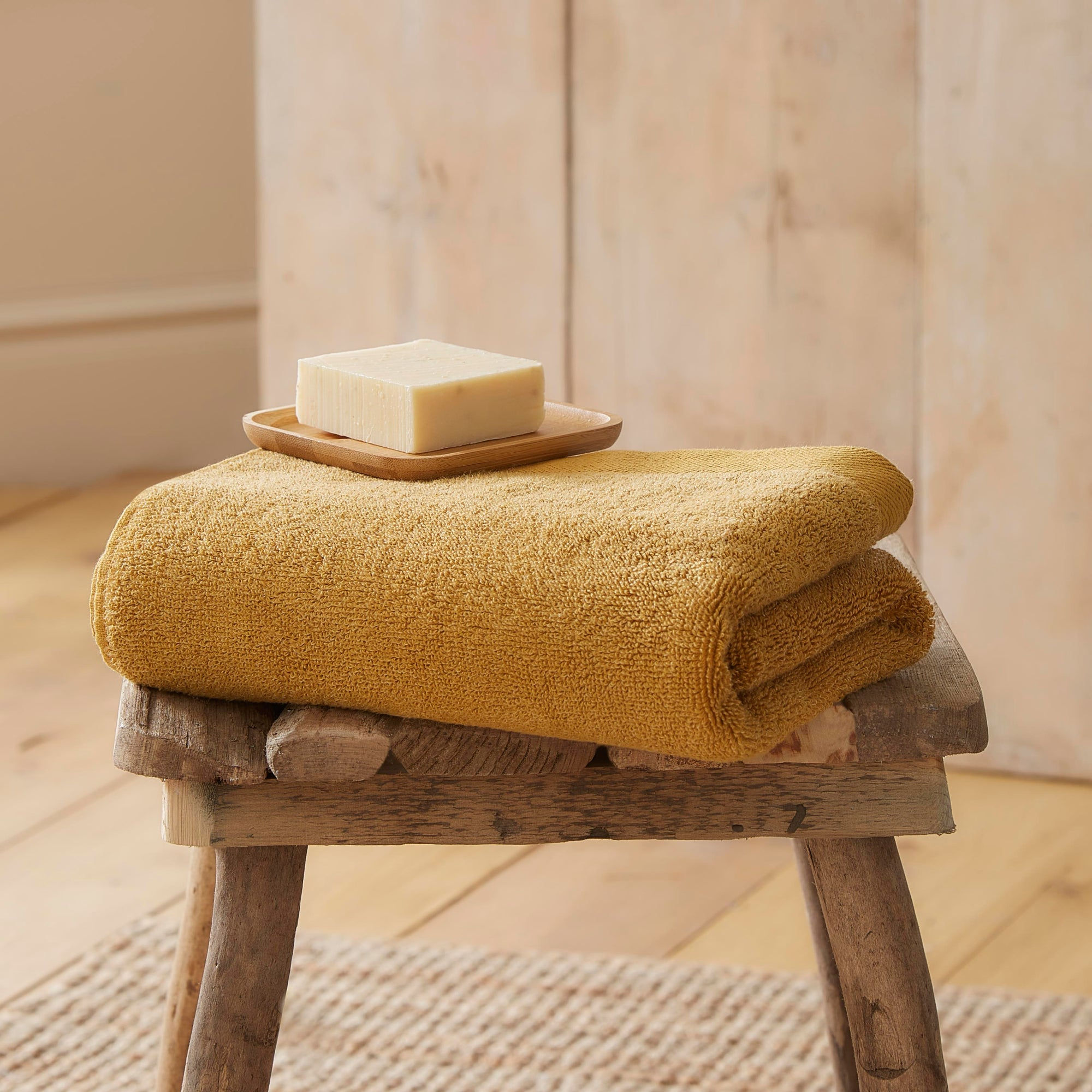 Drift - Abode Eco - Bath Sheets - Ochre - 90x150 cm