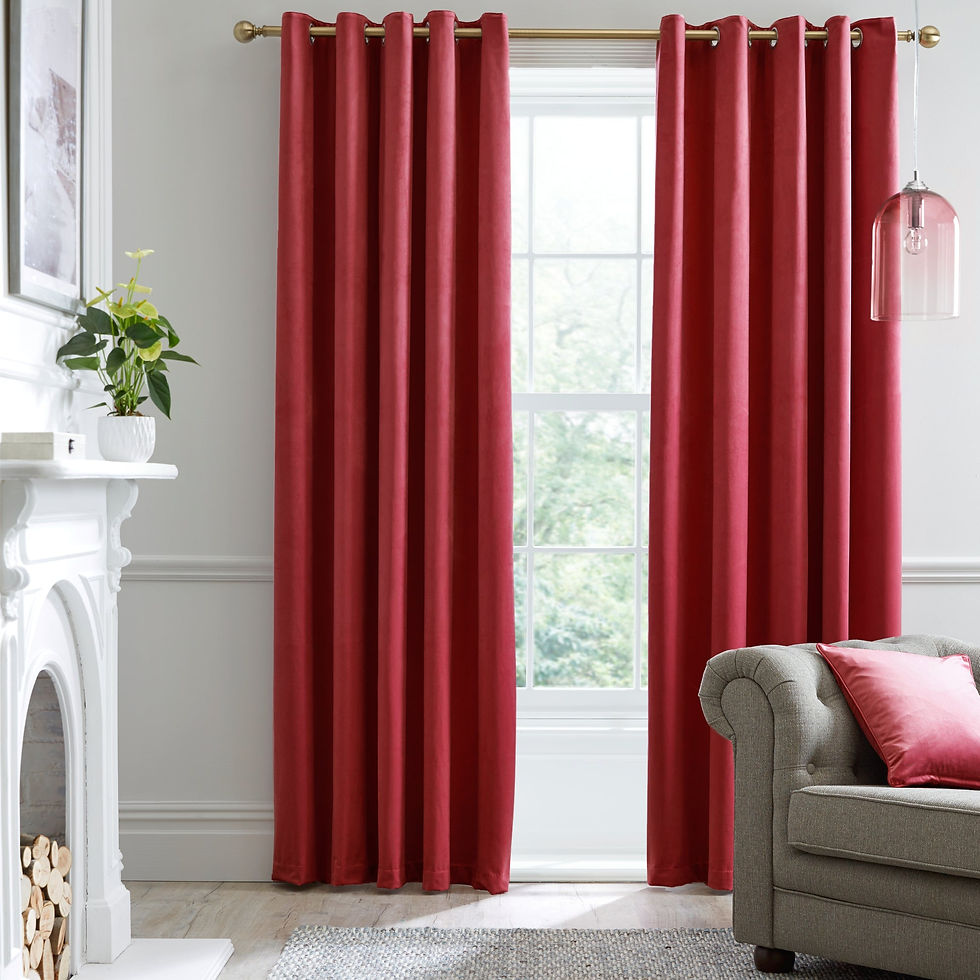 LLB - Montrose - Eyelet Curtains - Claret - 90 x 72in