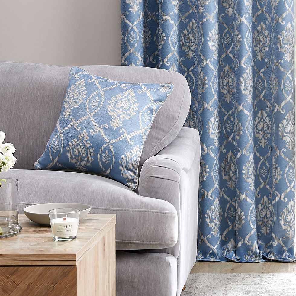 Dreams & Drapes - Vivianna - Cushion Cover - Blue - 43x43cm
